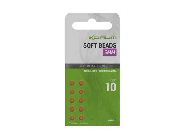 KORUM - Korálky Smokescreen Soft Beads 10ks, 6mm