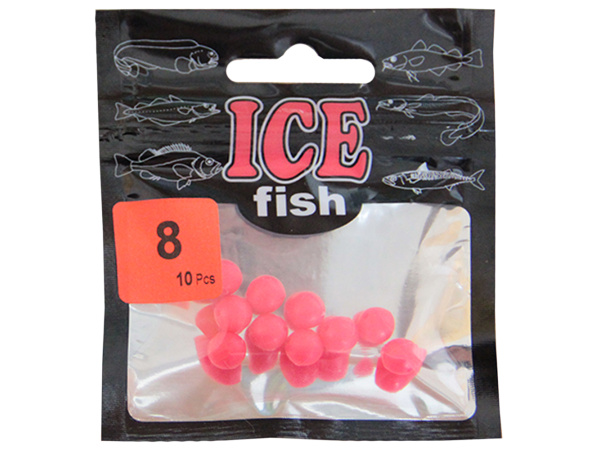 ICE fish - Fruoro červené korálky