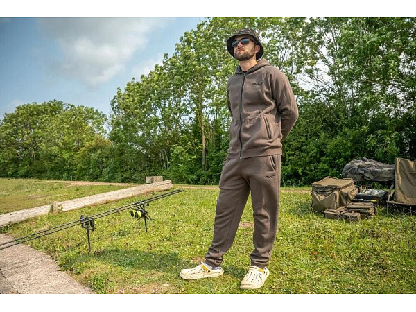 AVID CARP - Mikina Compound Zip Hoodie Brown