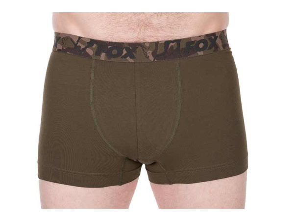 FOX - Trenýrky Boxer Shorts Khaki/Black 2ks