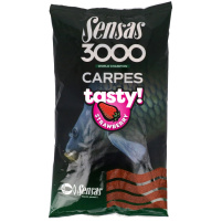 Sensas - Krmítková směs 3000 Carp tasty STRAWBERRY, 1kg