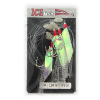 ICE fish - Návazec třásně 5/0, 0,8mm, 175cm - Barva Stříbrná