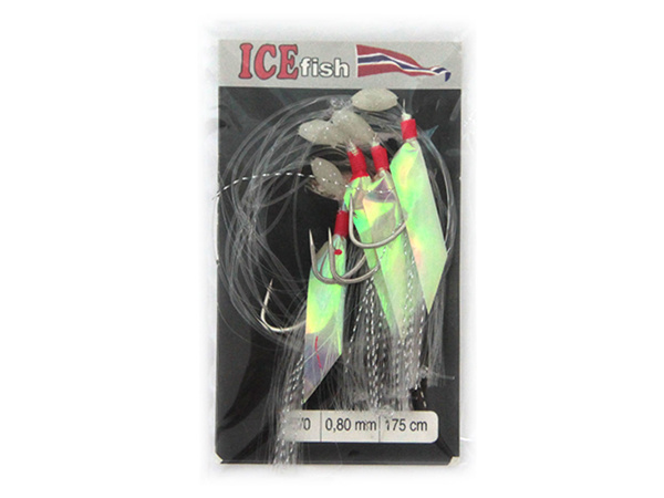 ICE fish - Návazec třásně 5/0, 0,8mm, 175cm - Barva Stříbrná