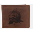 MERCUCIO - Peněženka tm. kůže - Kapr hlava embos