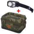 Giants fishing Akční set - Pouzdro na elektroniku Medium + Čelovka Headlamp LED Deluxe 300