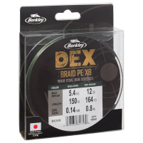 Berkley - Šňůra DEX x8 PE Moss Green - 0,06mm / 5,4kg / 150m