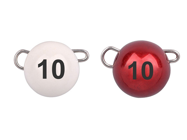 Freestyle - Wolframová čeburaška Tungsten Bottom Jigs White/Red 7g 2ks 