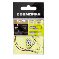 Cormoran - Lanko 1X7 wire leader with loop and snap 50cm 6kg bal.2ks