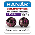 HANÁK - Wolframové hlavičky UV+ černá & růžová 3,8mm - 15ks