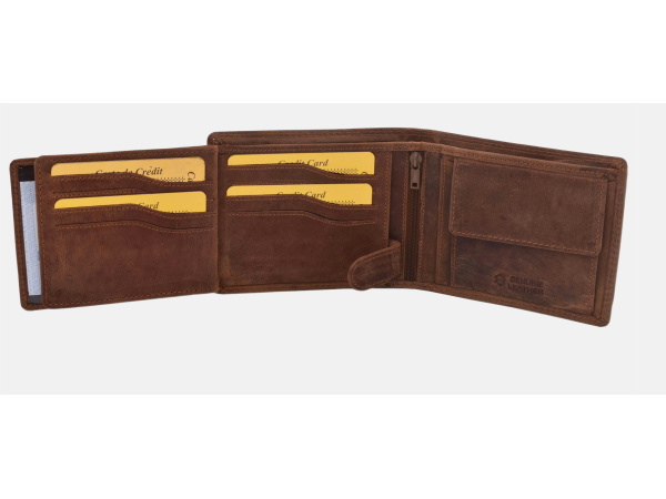 MERCUCIO - Peněženka tm. kůže - Kapr hlava embos