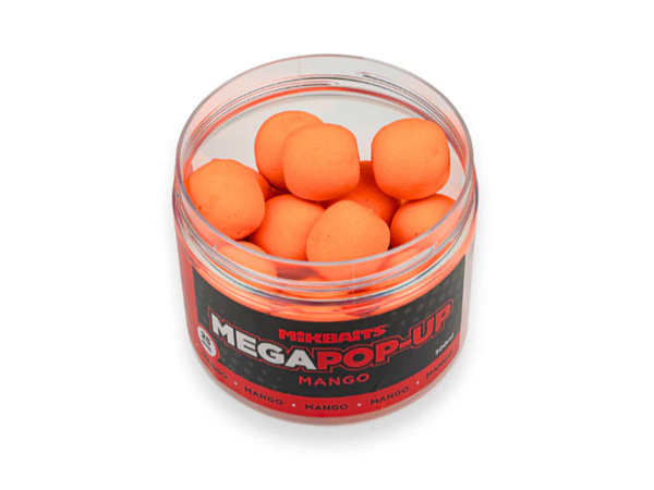 Mikbaits - Plovoucí Fluo boilie Mega 300ml, 25mm - Mango