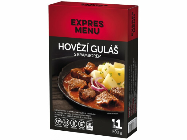 EXPRES MENU - Komplet menu Hovězí guláš s bramborem 500g
