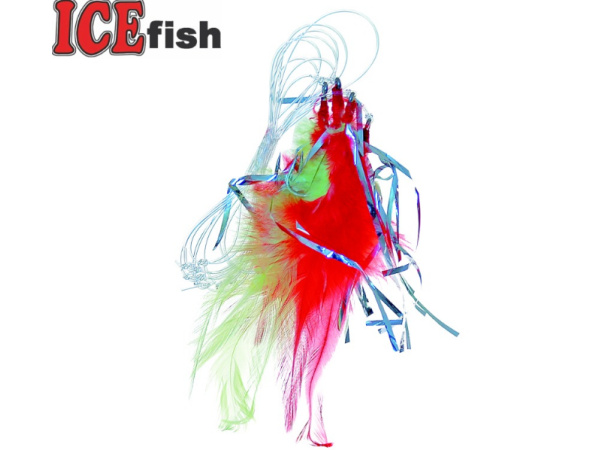 ICE Fish - Návazec peří červený