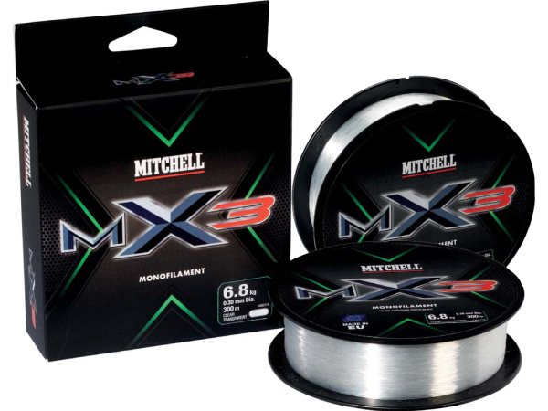 MITCHELL - Vlasec MX3 čirý 0,30mm 300m - VÝPRODEJ!