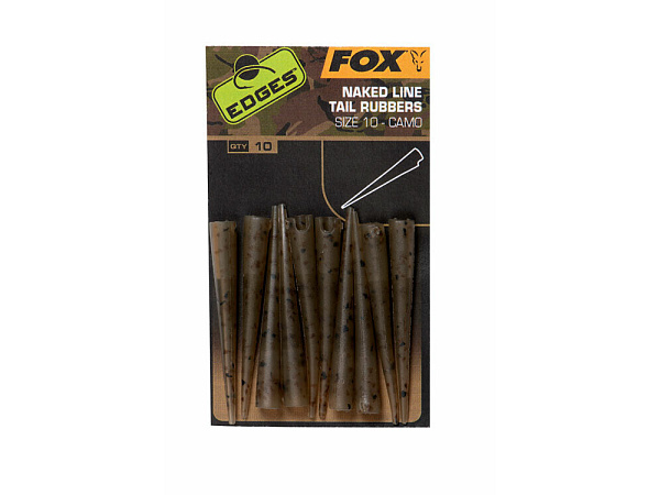 Fox převleky EDGES Camo Naked Line Tail Rubbers Sz 10