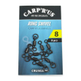 Carp'R'Us Obratlíky s kroužkem Ring Swivel vel.8, 8ks