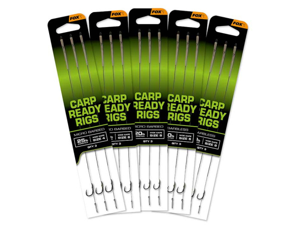 Fox EOS Barbless Ready Rigs - x3 Wide Gape