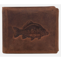 MERCUCIO - Peněženka tm. kůže - Kapr lysec embos