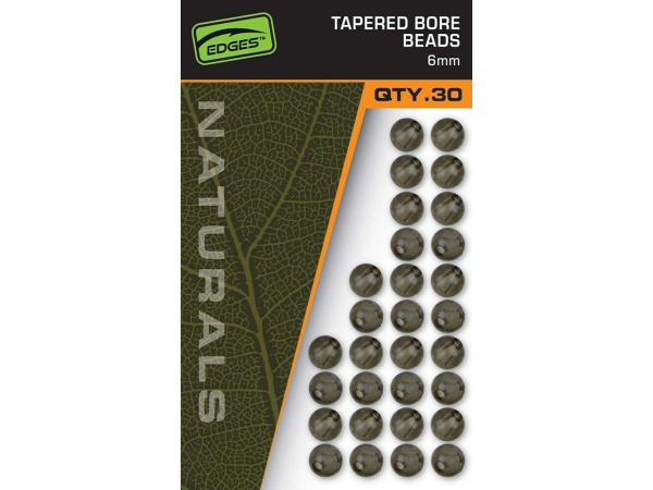 FOX - Nárazové Kuličky Naturals Tapered Bore Beads 30ks, 6mm