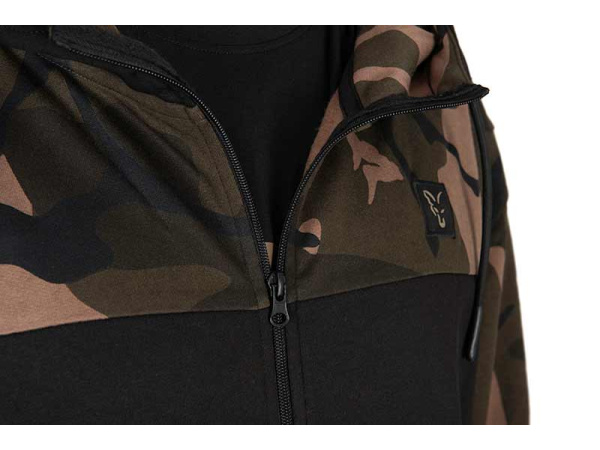Fox LW Black/Camo Split Zip Hoody