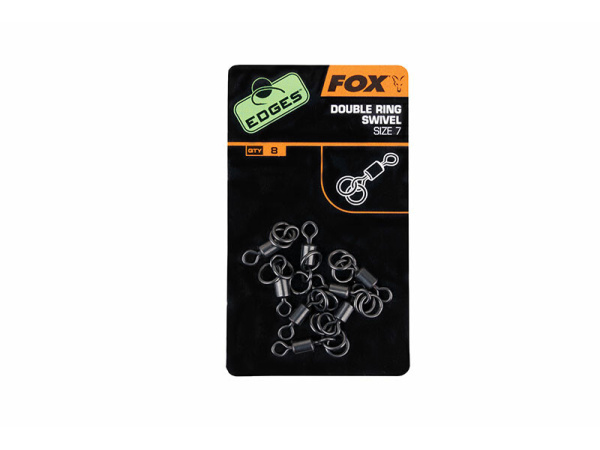 FOX - Obratlík edges double ring swivel, vel. 7, 8ks