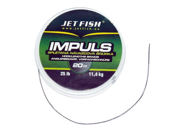 JET FISH - Návazcová šňůra Impuls 25lb - 20m
