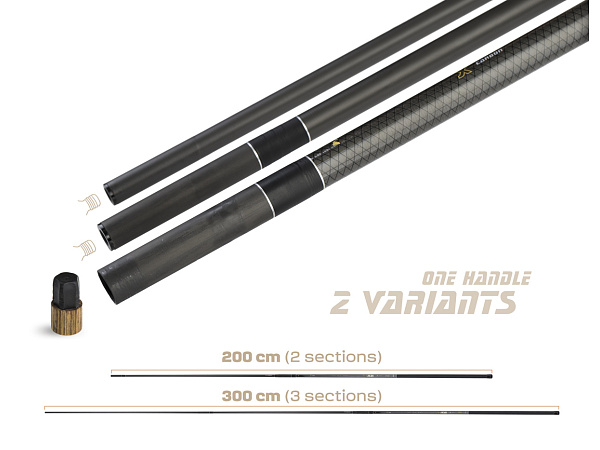 ZFISH Podběráková tyč Tactical handle 3.0m