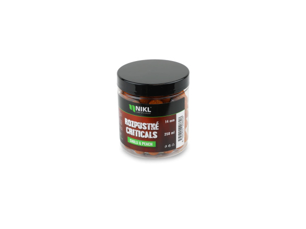 Nikl Rozpustné Criticals boilie Chilli & Peach 250ml