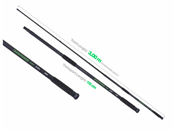 ZFISH Podběráková Tyč Transformer 3m Landing Net Handle