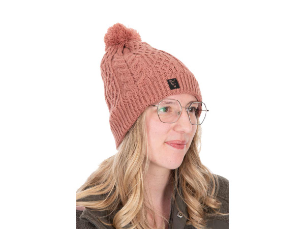 Fox Ladies Knitted Bobble Hat