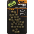 FOX - Gumové korálky Tapered bore beads Trans Khaki