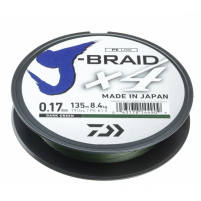 DAIWA - Šňůra J-Braid X4 Dark green - 0,21mm, 12,4kg, 135m