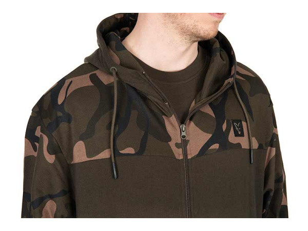 Fox LW Khaki/Camo Split Zip Hoody