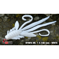 Red Bass - Nymfa L - 100mm / white / bal.5ks