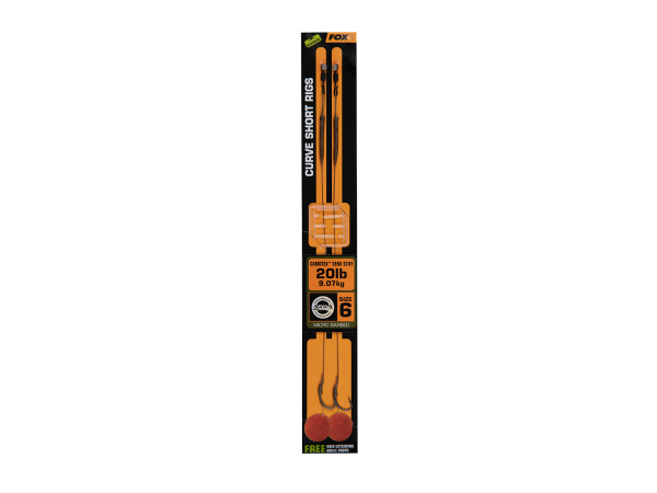 FOX - Hotový návazec Edges Curve Short Rig Camotex Semi Stiff 2ks