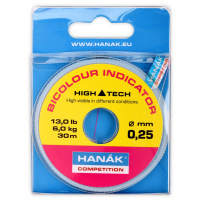 HANÁK - Bicolour indicator line 30m / 0,22mm / 5kg - žlutá-růžová