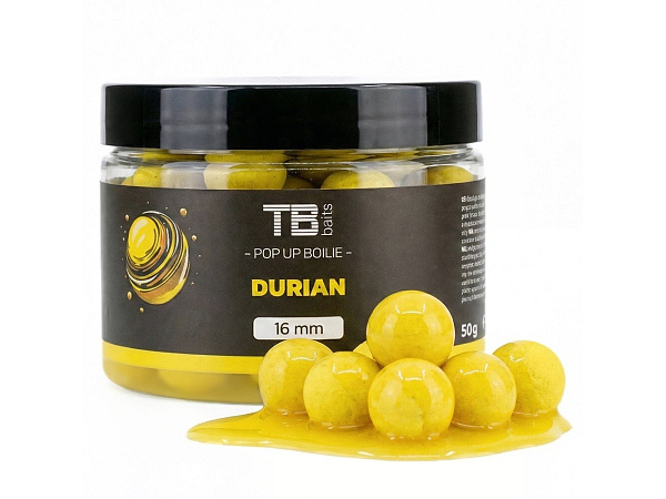TB Baits Dipované Pop Up Durian + NHDC 50 g - 16 mm