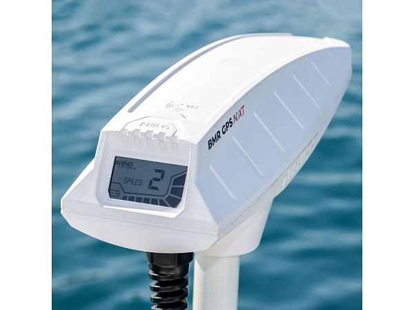 Rhino příďový elektromotor BMR GPS NxT 65 Longshaft 12V electric outboard motor white