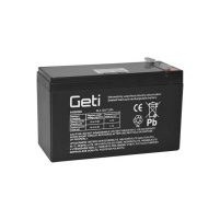 GETI - Baterie olověná, 12v, 7.0Ah, konektor 6,35mm