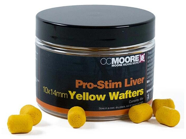 CC Moore - Pro-Stim Liver Dumbell Wafters Yellow, 10x14mm, 65ks