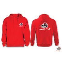 Hell-Cat - Mikina klokánek červená - XXL