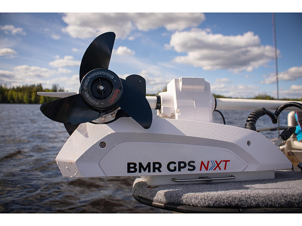 Rhino příďový elektromotor BMR GPS NxT 65 Longshaft 12V electric outboard motor white