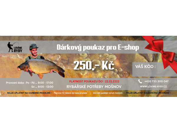 Dárkový poukaz E-shop 250Kč