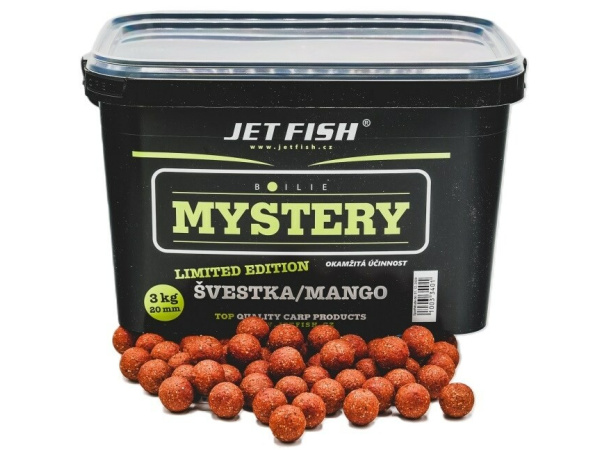 JET FISH - Boilie MYSTERY 20mm 3kg - Švestka/Mango