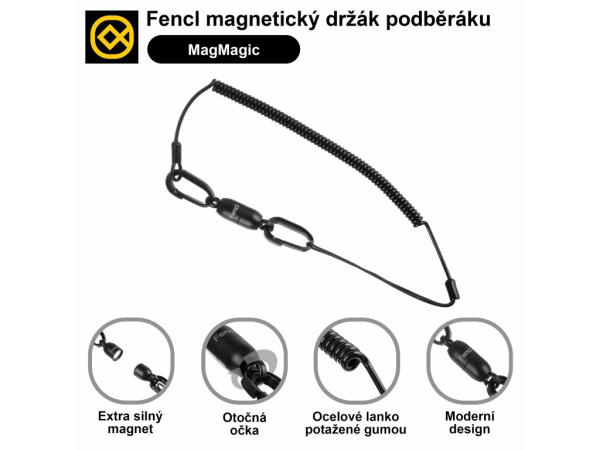 Fencl - magnetický držák podběráku MagMagic, 6,2 kg