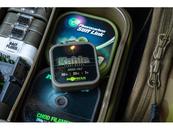 KORDA Olověná Šňůrka Kable Tight Weave 7 m Camo