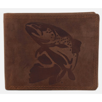 MERCUCIO - Peněženka tm. kůže - Pstruh embos