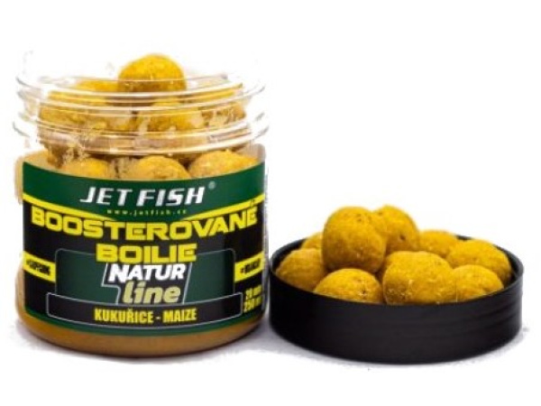 JET FISH - Boosterované boilie Natur line 20mm, 250ml - kukuřice