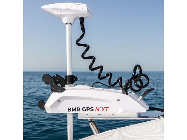 Rhino příďový elektromotor BMR GPS NxT 65 Longshaft 12V electric outboard motor white