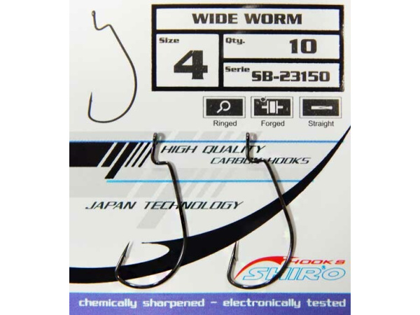 SHIRO - Háček Wide Worm (10ks), očko